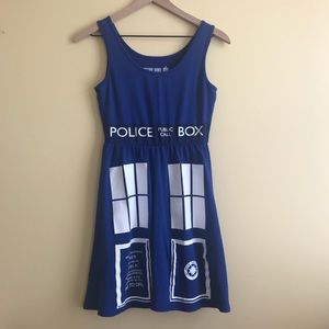 Doctor Who Her Universe Tardis Blue Dress Small